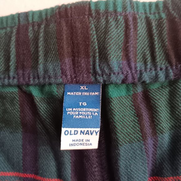 Old Navy NWT Green Blue Plaid Pajama Lounge PJ Sleep Pants Unisex Men's Size XL - Picture 13 of 15